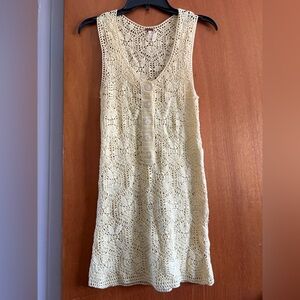 Free People// Soft Crochet Knit Mini Dress// S